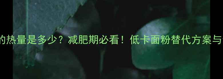 图片 100g面粉的热量是多少？减肥期必看！低卡面粉替代方案与食谱推荐1