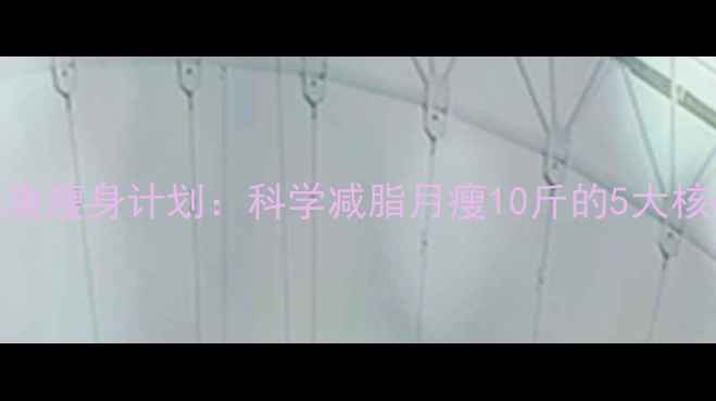 图片 28天健康瘦身计划：科学减脂月瘦10斤的5大核心法则