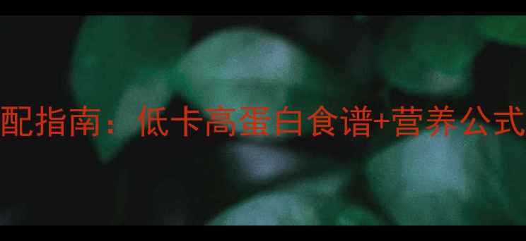 图片 28天科学减脂餐搭配指南：低卡高蛋白食谱+营养公式，月瘦8斤不反弹1