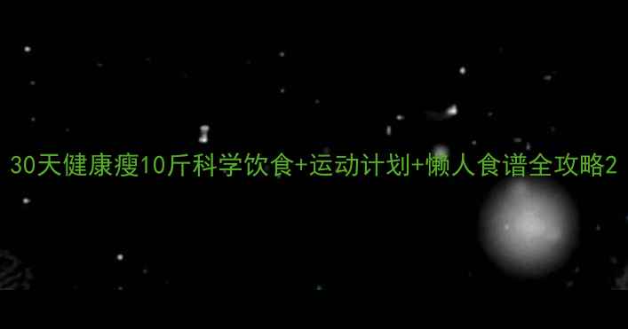 图片 30天健康瘦10斤科学饮食+运动计划+懒人食谱全攻略2
