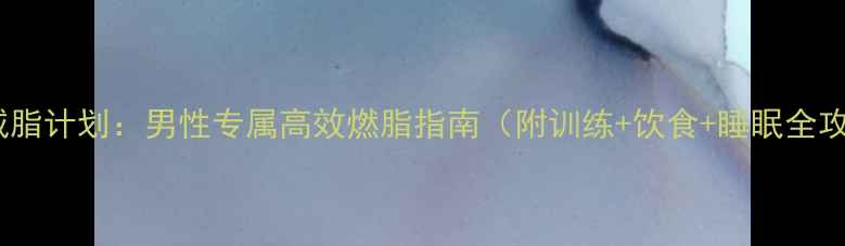 图片 30天减脂计划：男性专属高效燃脂指南（附训练+饮食+睡眠全攻略）2