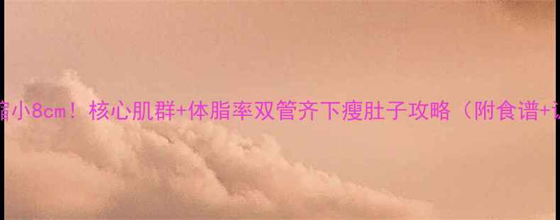 图片 30天腰围缩小8cm！核心肌群+体脂率双管齐下瘦肚子攻略（附食谱+训练计划）