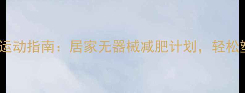 图片 30天高效燃脂运动指南：居家无器械减肥计划，轻松塑造紧致身材1