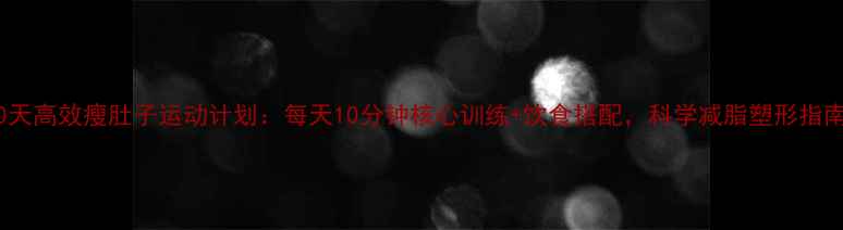 图片 30天高效瘦肚子运动计划：每天10分钟核心训练+饮食搭配，科学减脂塑形指南2