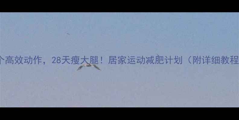 图片 7个高效动作，28天瘦大腿！居家运动减肥计划（附详细教程）