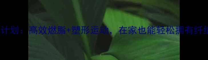 图片 7天瘦腿计划：高效燃脂+塑形运动，在家也能轻松拥有纤细美腿！