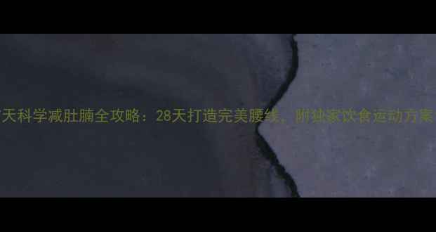 图片 7天科学减肚腩全攻略：28天打造完美腰线，附独家饮食运动方案1