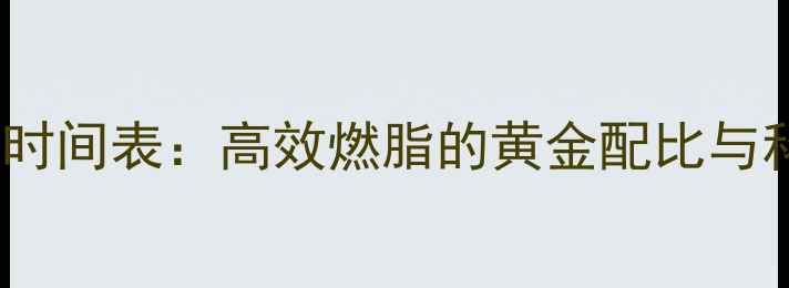 图片 HIIT运动间隔时间表：高效燃脂的黄金配比与科学训练指南1
