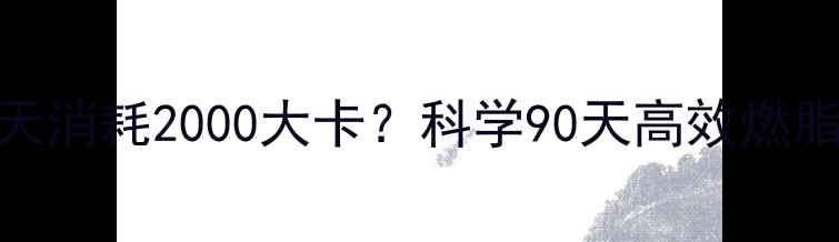 图片 P90X每天消耗2000大卡？科学90天高效燃脂全攻略