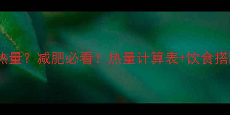 图片 ✨377千卡是多少热量？减肥必看！热量计算表+饮食搭配+运动建议全🔥2