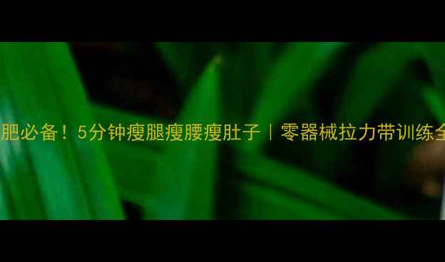 图片 ✨居家减肥必备！5分钟瘦腿瘦腰瘦肚子｜零器械拉力带训练全攻略✨2