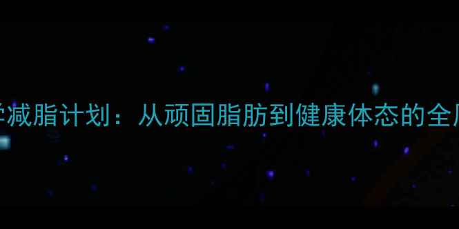 图片 上海90天科学减脂计划：从顽固脂肪到健康体态的全周期蜕变指南