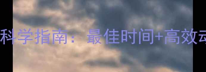 图片 中午运动减肥的科学指南：最佳时间+高效动作+饮食搭配全