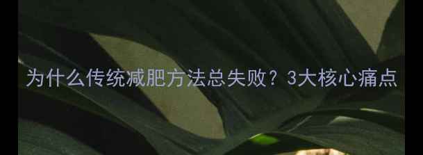 图片 为什么传统减肥方法总失败？3大核心痛点