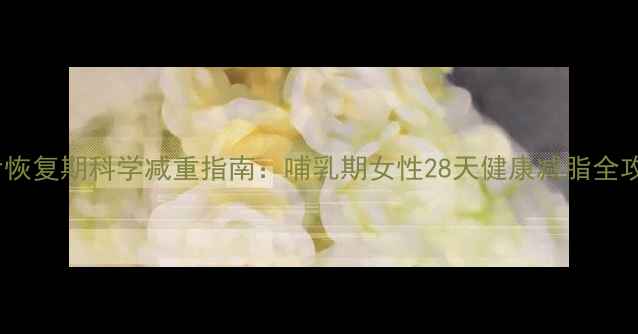 图片 产后恢复期科学减重指南：哺乳期女性28天健康减脂全攻略1