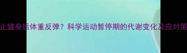 图片 停止健身后体重反弹？科学运动暂停期的代谢变化及应对策略