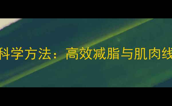 图片 健美运动减肥科学方法：高效减脂与肌肉线条塑造全攻略