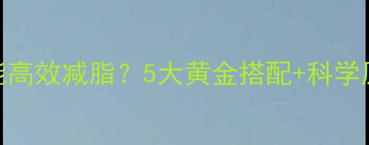图片 健身前吃什么能高效减脂？5大黄金搭配+科学原理+避坑指南1