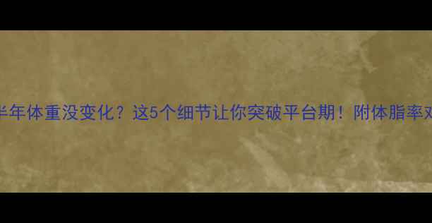 图片 健身半年体重没变化？这5个细节让你突破平台期！附体脂率对比图