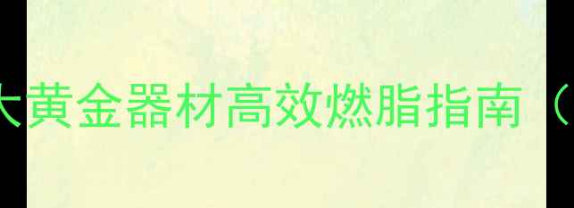 图片 健身房减肥必看！5大黄金器材高效燃脂指南（附动作+饮食方案）2