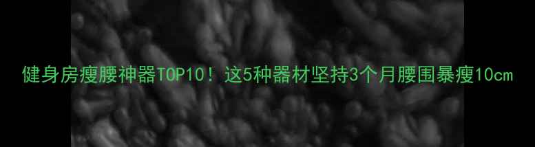 图片 健身房瘦腰神器TOP10！这5种器材坚持3个月腰围暴瘦10cm
