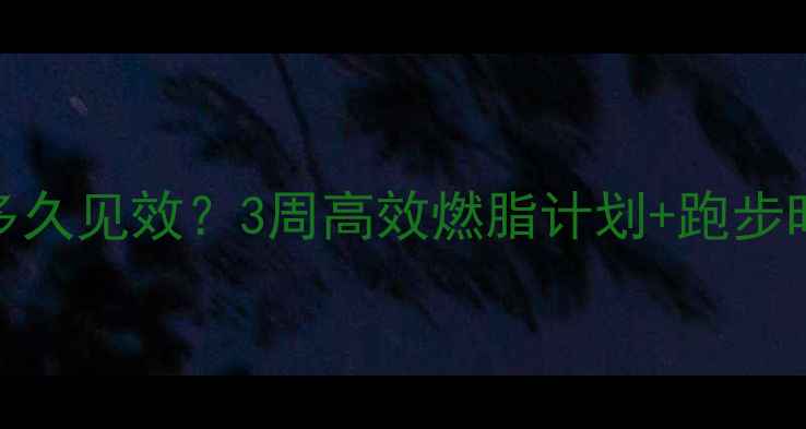 图片 健身房跑步减肥多久见效？3周高效燃脂计划+跑步时间表（附食谱）