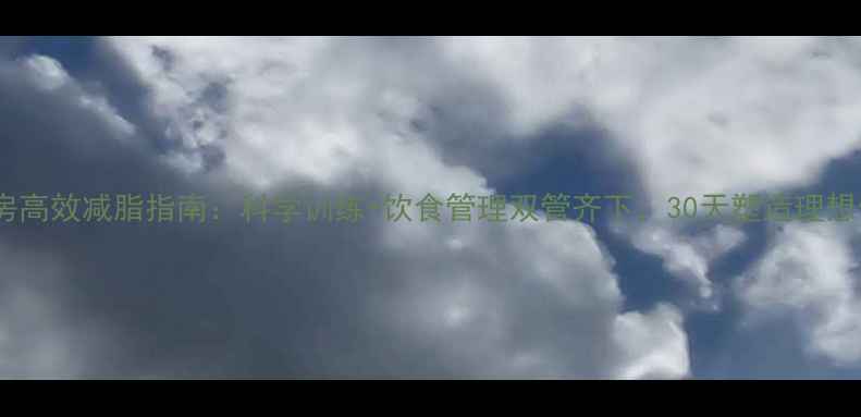 图片 健身房高效减脂指南：科学训练+饮食管理双管齐下，30天塑造理想体型2