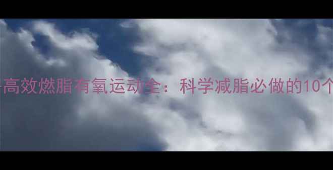 图片 健身房高效燃脂有氧运动全：科学减脂必做的10个动作2