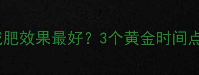 图片 健身早餐吃多久减肥效果最好？3个黄金时间点及科学搭配方案2