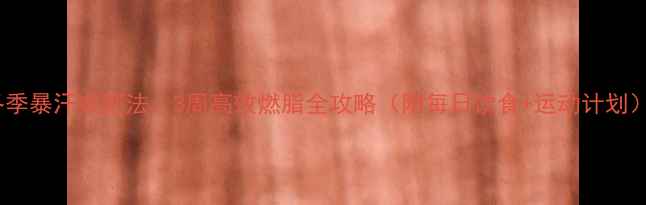 图片 冬季暴汗减肥法：3周高效燃脂全攻略（附每日饮食+运动计划）1