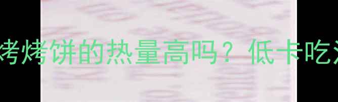 图片 减肥人群必看烧烤烤饼的热量高吗？低卡吃法与替代方案全1