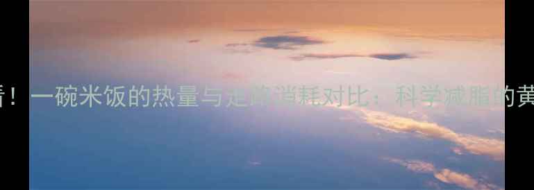 图片 减肥必看！一碗米饭的热量与走路消耗对比：科学减脂的黄金法则2