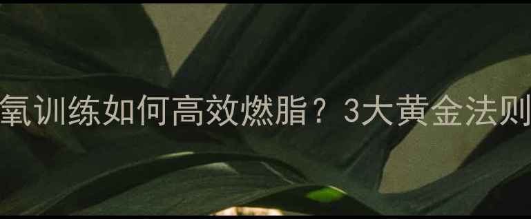 图片 减肥必看！无氧训练如何高效燃脂？3大黄金法则+科学计划表1