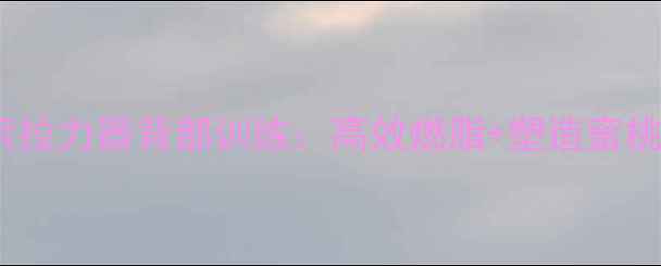 图片 减肥必练！绳索拉力器背部训练：高效燃脂+塑造蜜桃臀的黄金法则1