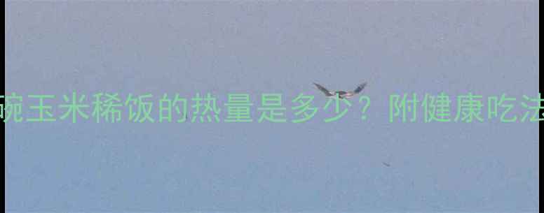图片 减肥期间一碗玉米稀饭的热量是多少？附健康吃法与替代方案
