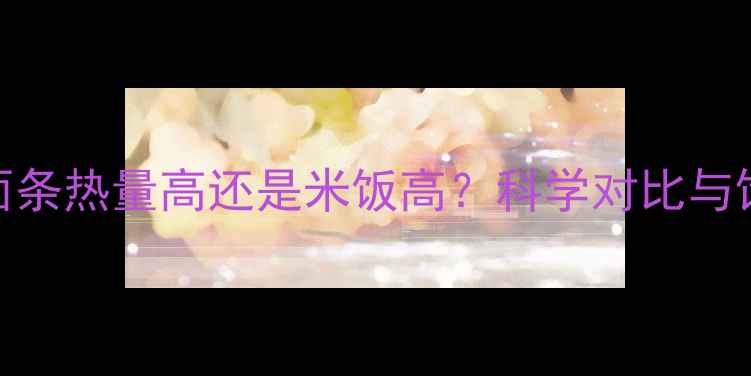 图片 减肥期间面条热量高还是米饭高？科学对比与饮食建议全