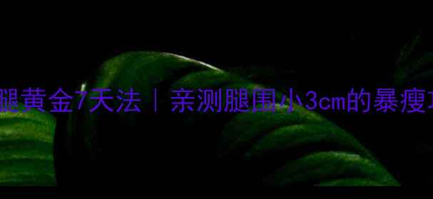 图片 女生必看！居家瘦大腿黄金7天法｜亲测腿围小3cm的暴瘦攻略（附动作演示）1