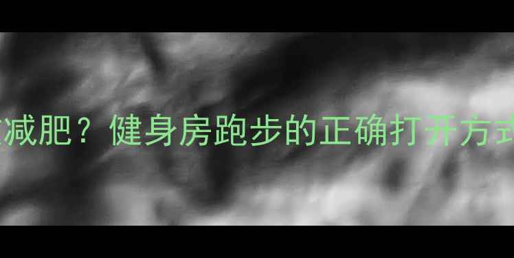 图片 如何科学高效减肥？健身房跑步的正确打开方式与最佳方案1