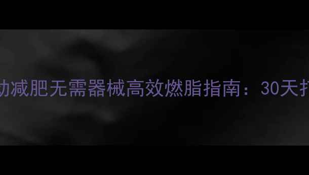 图片 室内有氧运动减肥无需器械高效燃脂指南：30天打造紧致身材