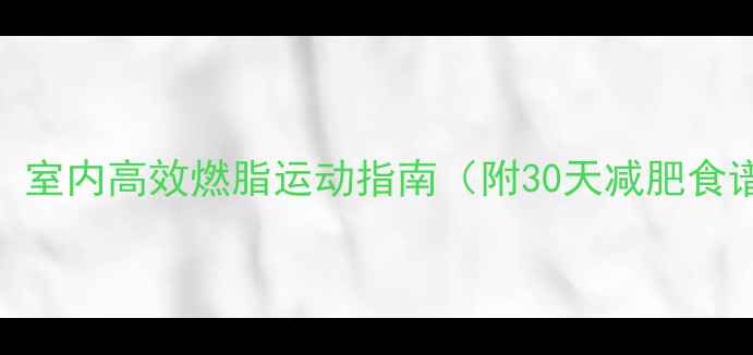 图片 家庭健身计划：室内高效燃脂运动指南（附30天减肥食谱+动作教学）1