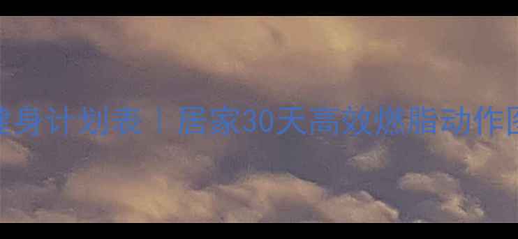 图片 家庭男士减肥健身计划表｜居家30天高效燃脂动作图解+饮食方案1