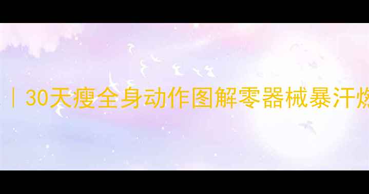 图片 居家徒手减肥｜30天瘦全身动作图解零器械暴汗燃脂全攻略✨1
