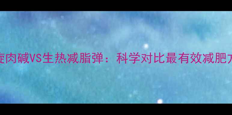 图片 左旋肉碱VS生热减脂弹：科学对比最有效减肥方案