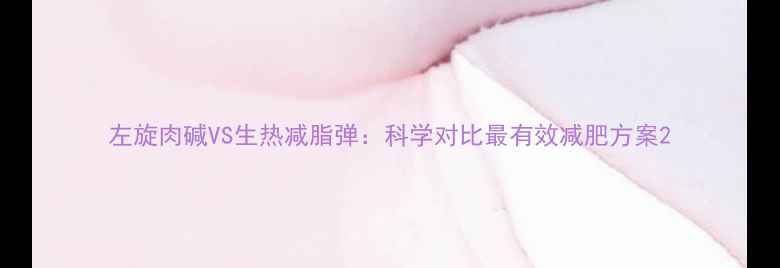图片 左旋肉碱VS生热减脂弹：科学对比最有效减肥方案2