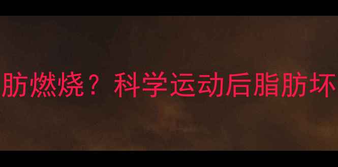 图片 无氧运动如何加速脂肪燃烧？科学运动后脂肪坏死与减肥效果的关系