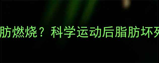 图片 无氧运动如何加速脂肪燃烧？科学运动后脂肪坏死与减肥效果的关系1