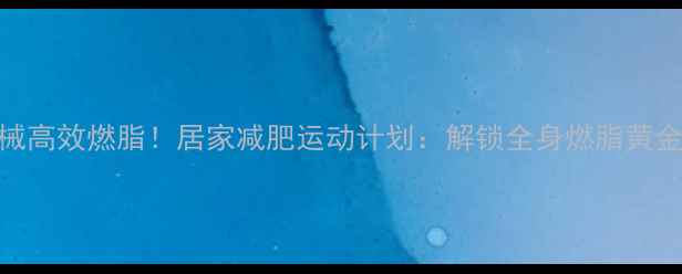 图片 每天30分钟零器械高效燃脂！居家减肥运动计划：解锁全身燃脂黄金时段+动作详解1