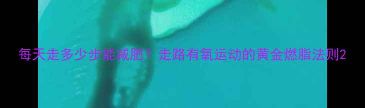 图片 每天走多少步能减肥？走路有氧运动的黄金燃脂法则2