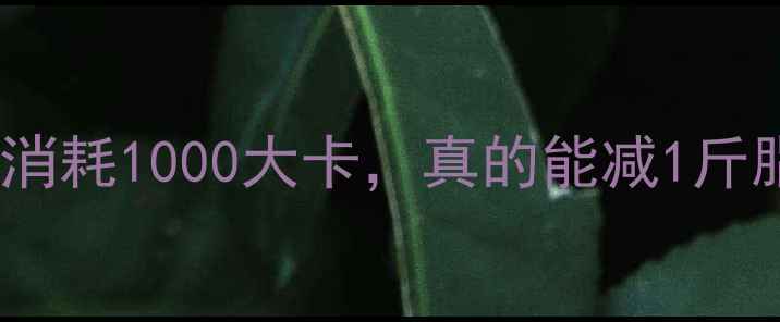 图片 热量转换成脂肪的重量？每天消耗1000大卡，真的能减1斤脂肪吗？附科学减脂计算公式2