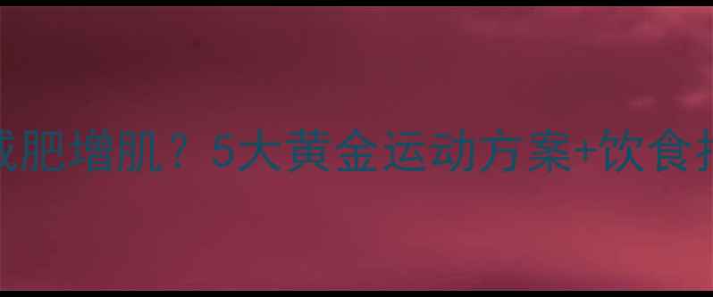 图片 特别瘦的人如何科学减肥增肌？5大黄金运动方案+饮食指南（附训练计划表）